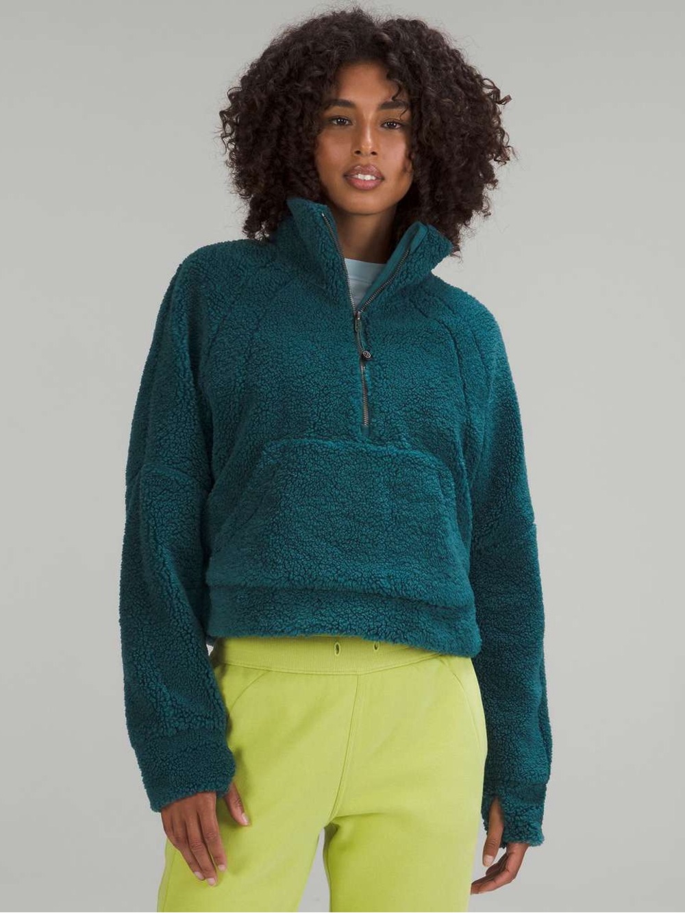 Lululemon Scuba Oversized Cropped Fleece Funnel Neck
